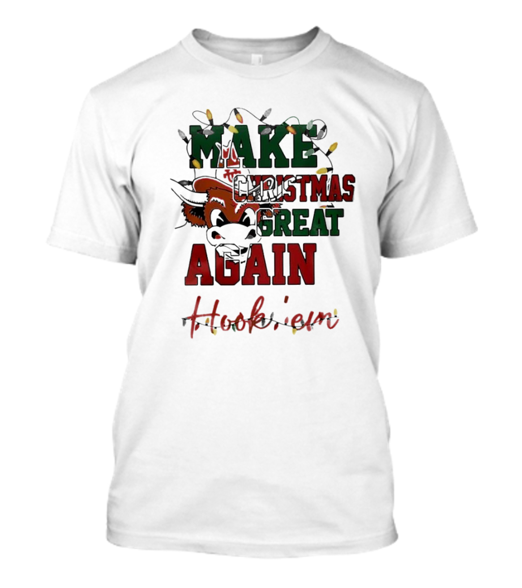 Make Christmas Great Again Hook 'em Texas Longhorns T-Shirt