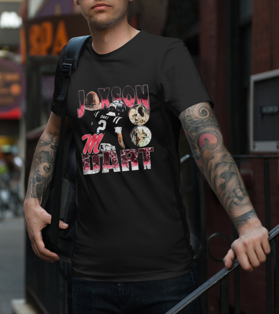 Jaxson Dart M Ole Miss Rebels 90s Football T-Shirt