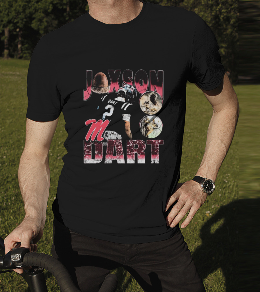 Jaxson Dart M Ole Miss Rebels 90s Football T-Shirt