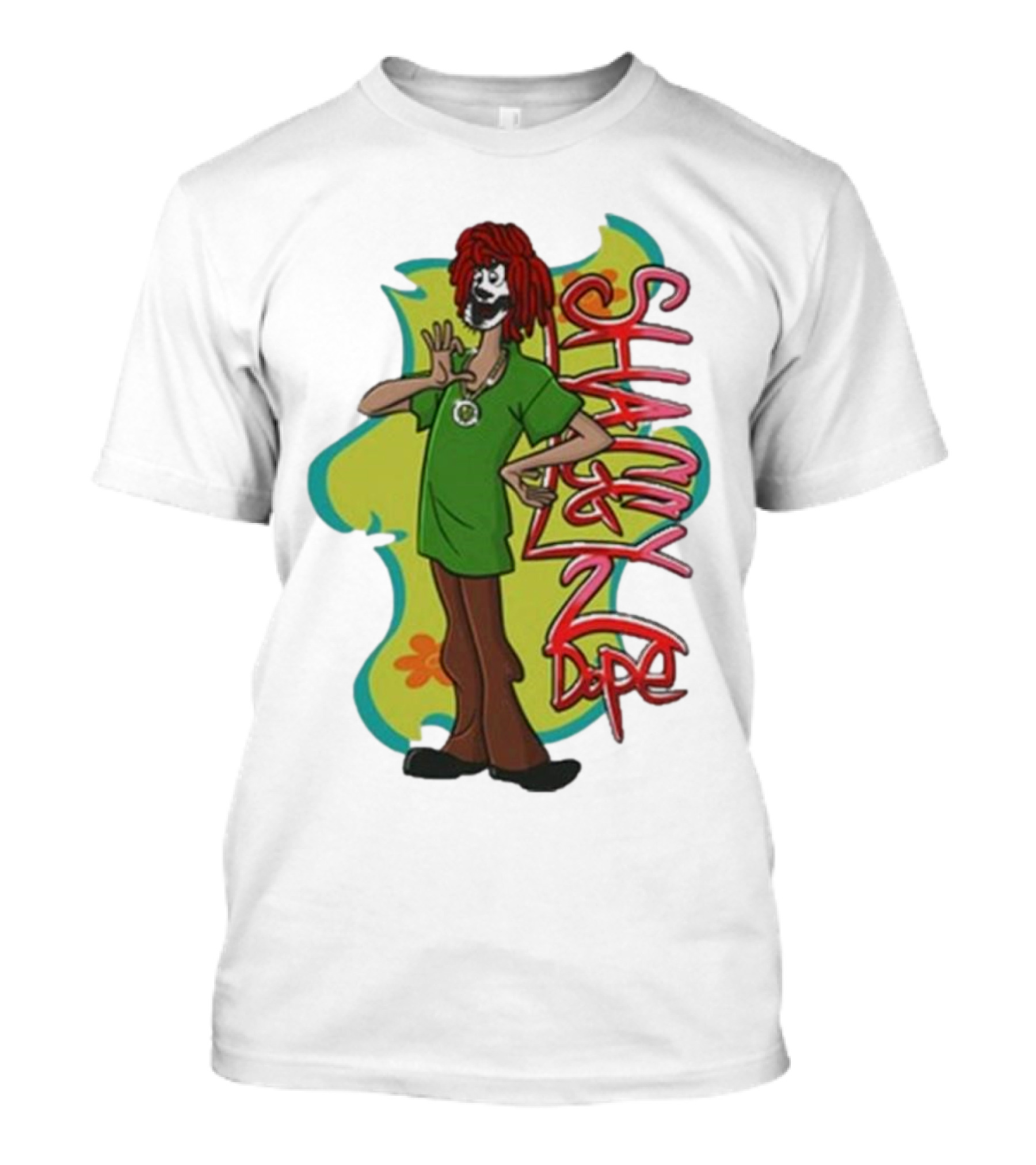 Shaggy 2 Dope Cartoon Character With Green T-Shirt