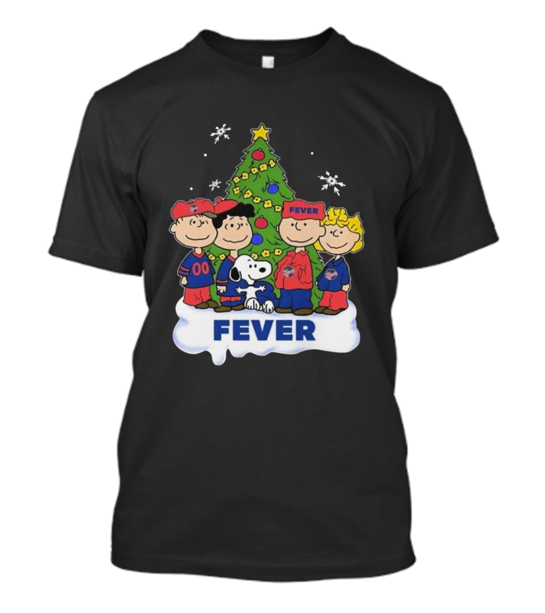 Indiana Fever Snoopy Peanuts Christmas T-Shirt