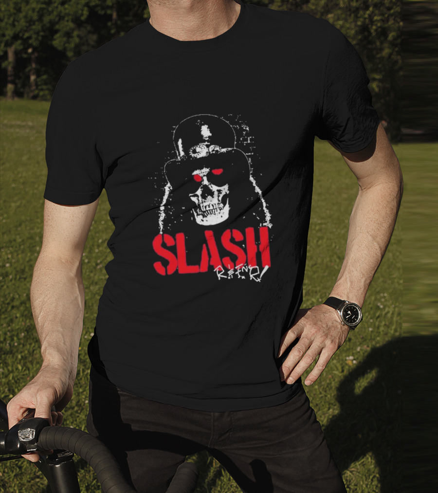 Slash Reaper Skull Top Hat Grunge T-Shirt