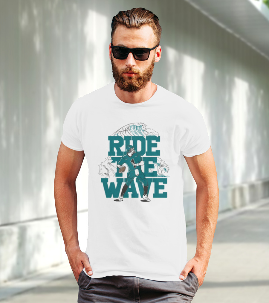 Ride The Wave Coastal Carolina University Football Quarterback Wave T-Shirt