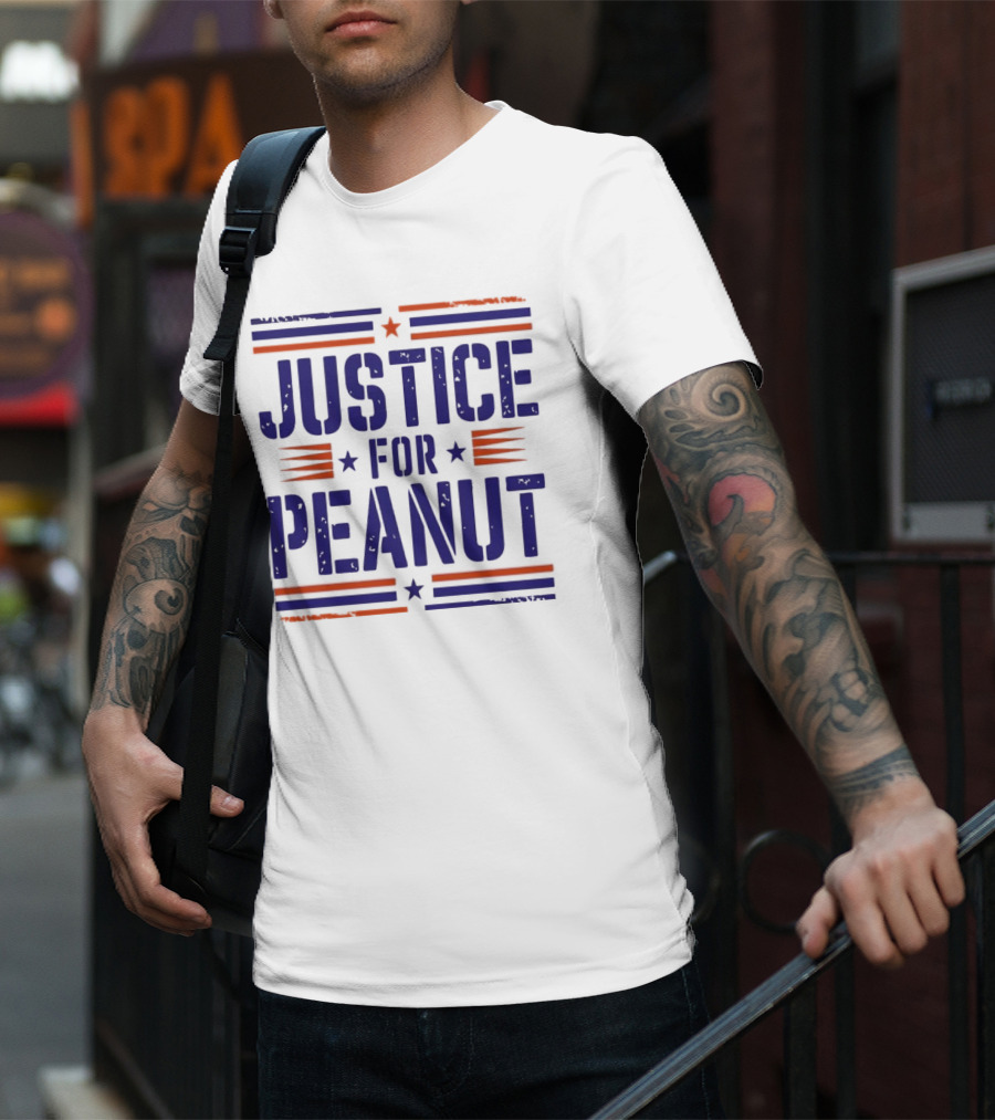 Justice For Peanut Vintage Squirrel Funny T-Shirt