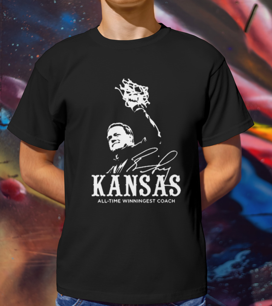 Bill Self Kansas All-Time Winningest Coach Signature T-Shirt