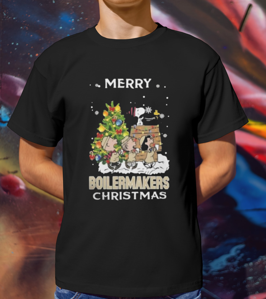 Merry Boilermakers Christmas Snoopy And Friends T-Shirt