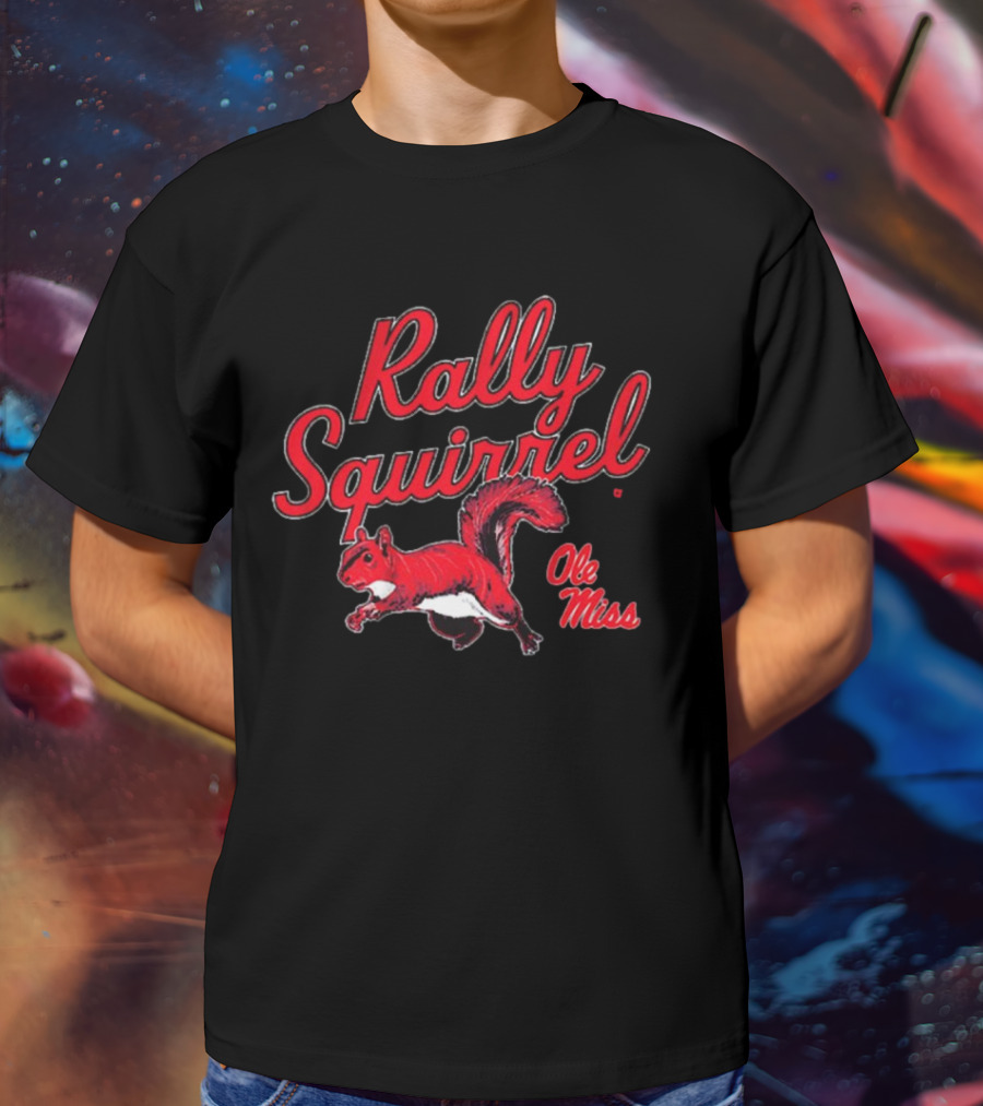 Rally Squirrel Ole Miss Rebels T-Shirt