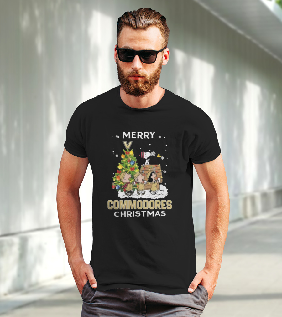 Vanderbilt Commodores Snoopy And Friends Merry Christmas T-Shirt