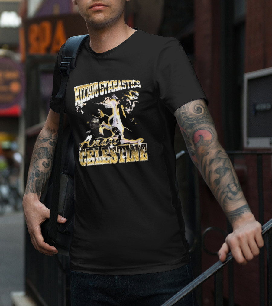 Mizzou Gymnastics Amari Celestine Throwback 90s T-Shirt
