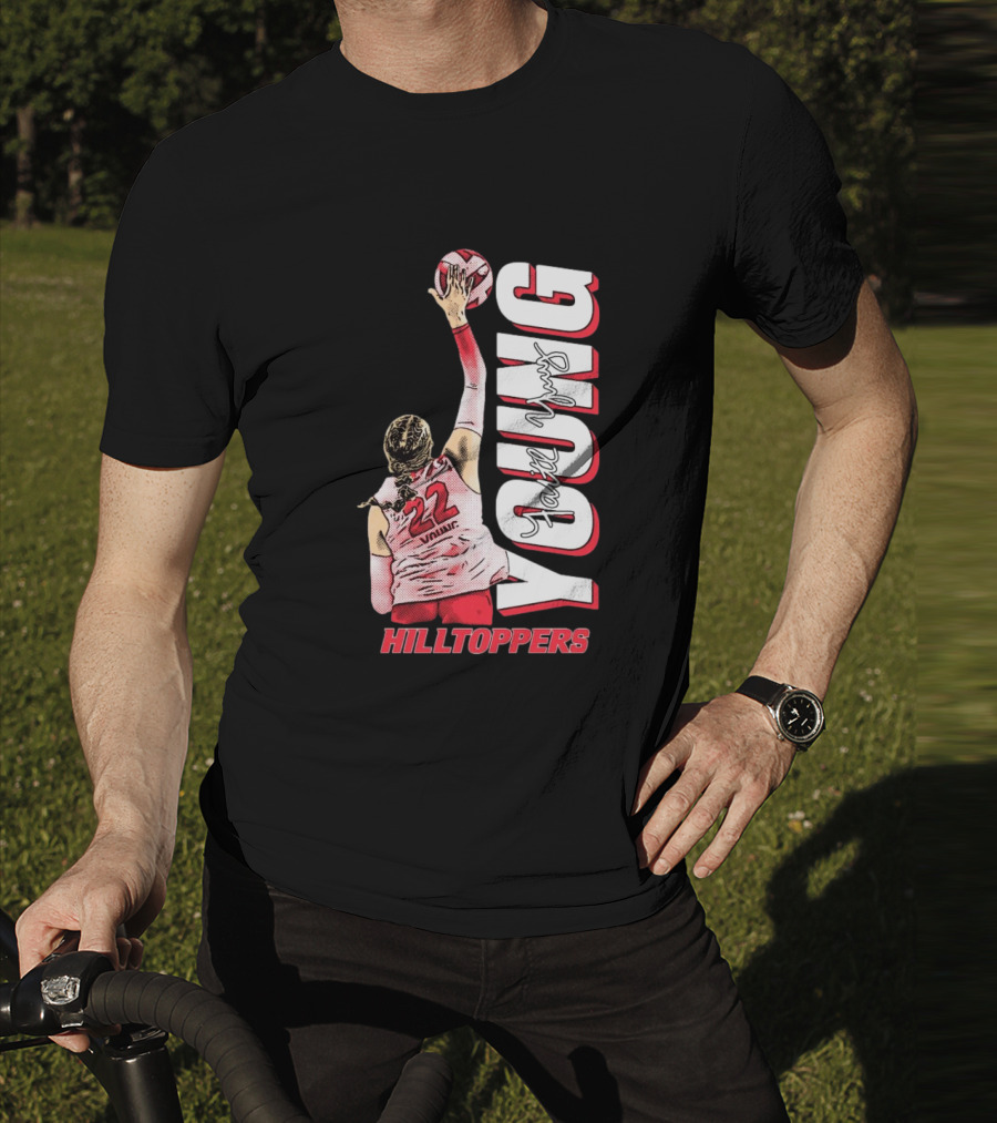 Faith Young Hilltoppers WKU Volleyball 22 Signature T-Shirt