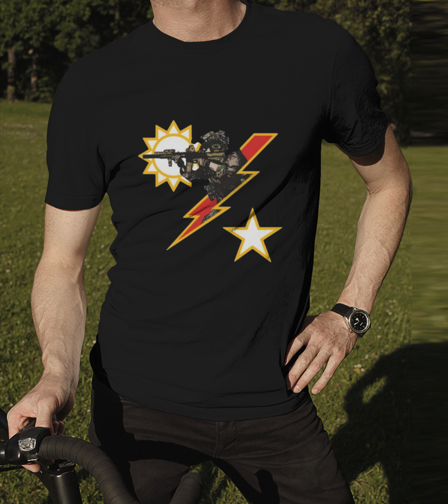 American Trigger Pullers Ranger SSB Sun Soldier Lightning Star T-Shirt