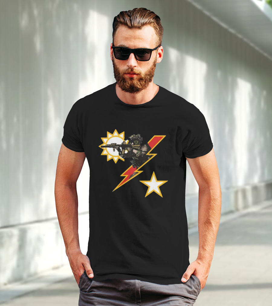 American Trigger Pullers Ranger SSB Sun Soldier Lightning Star T-Shirt