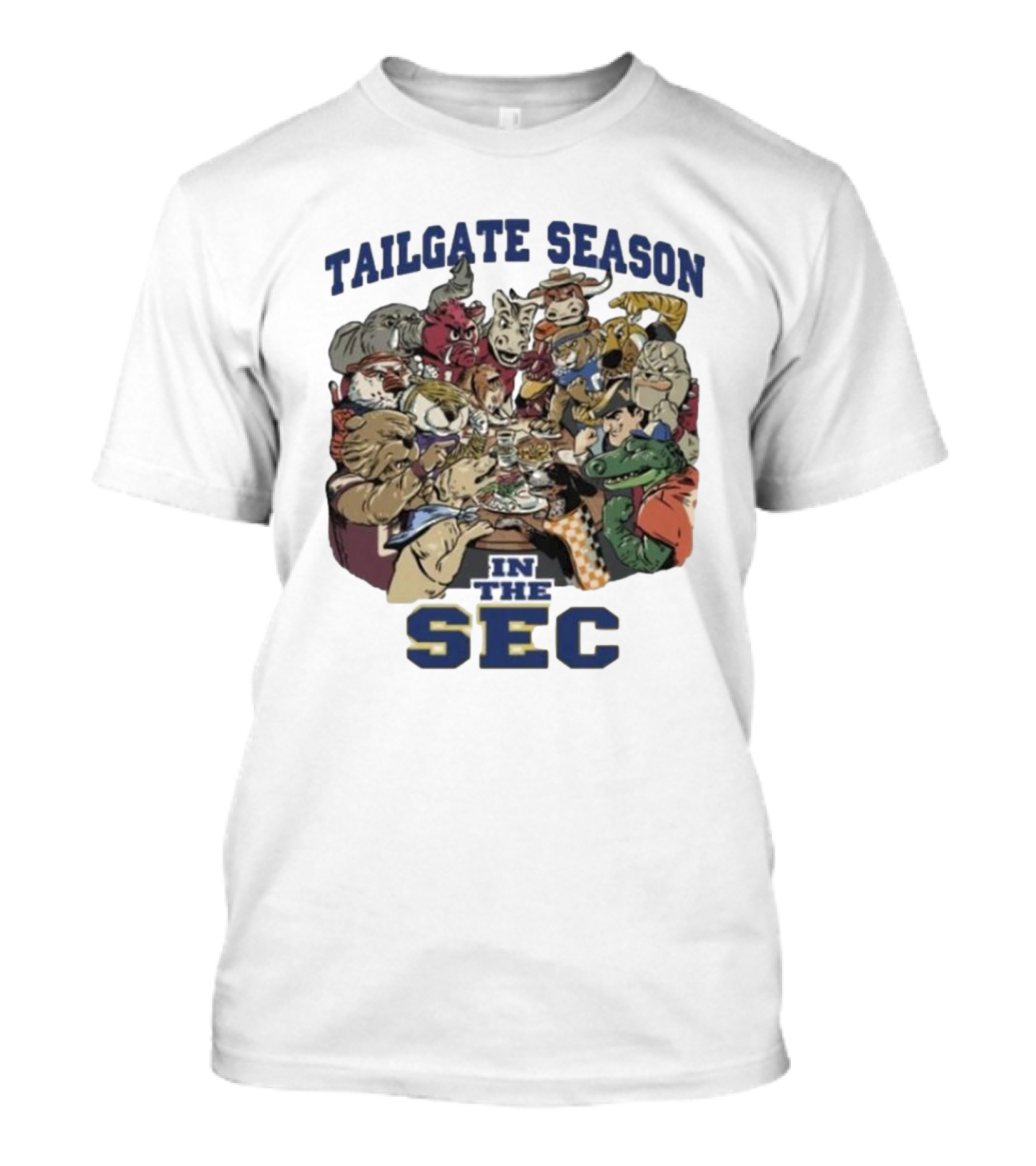 Tailgate Season In The SEC Mascot Gathering T-Shirt