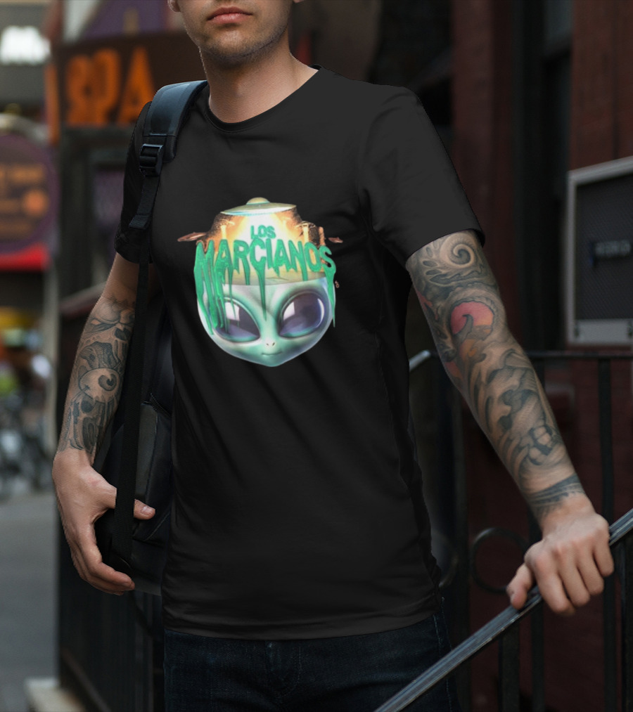 Los Marcianos Alien Head Universal Music Merch T-Shirt
