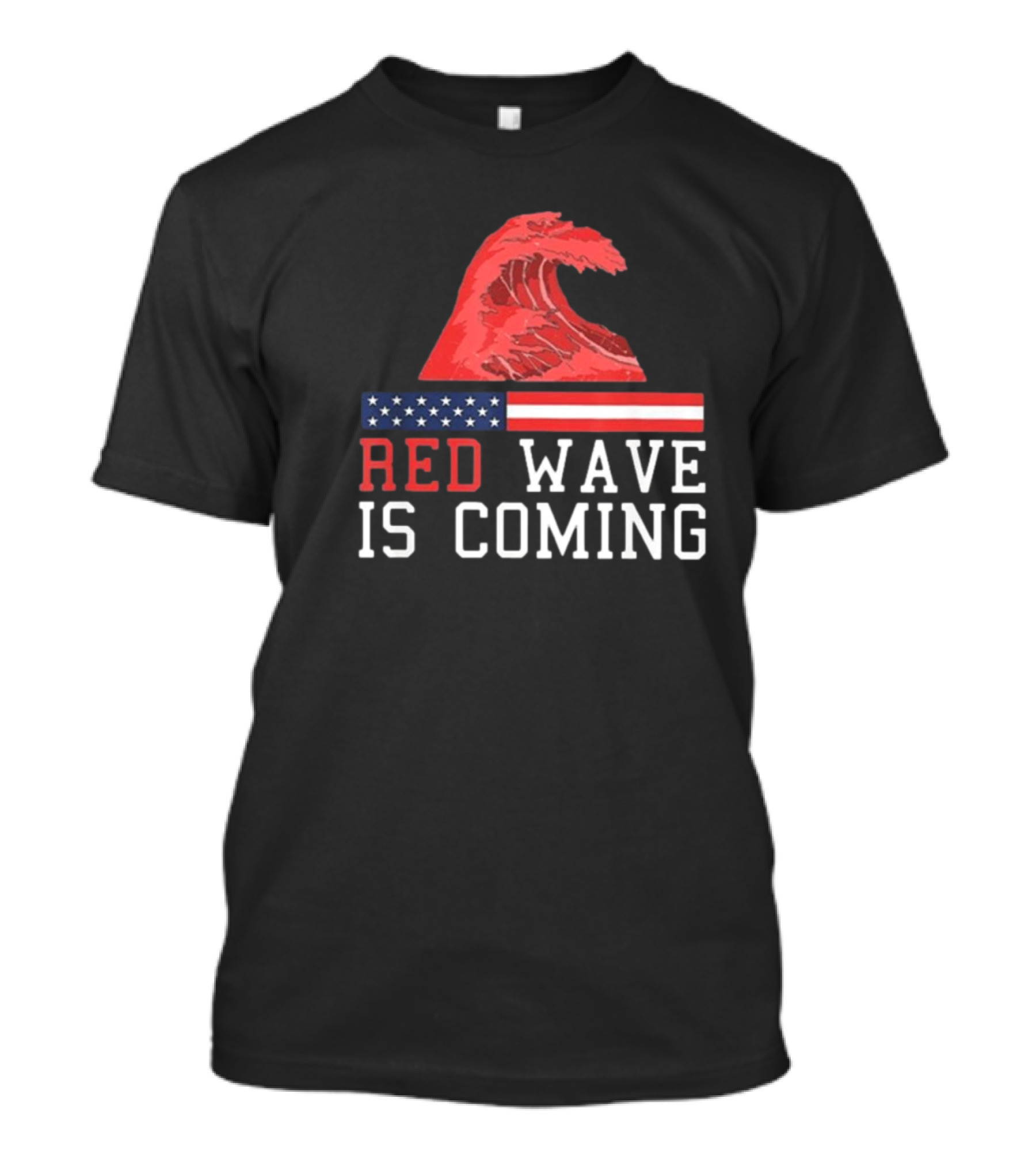 Red Wave Is Coming American Flag Wave T-Shirt