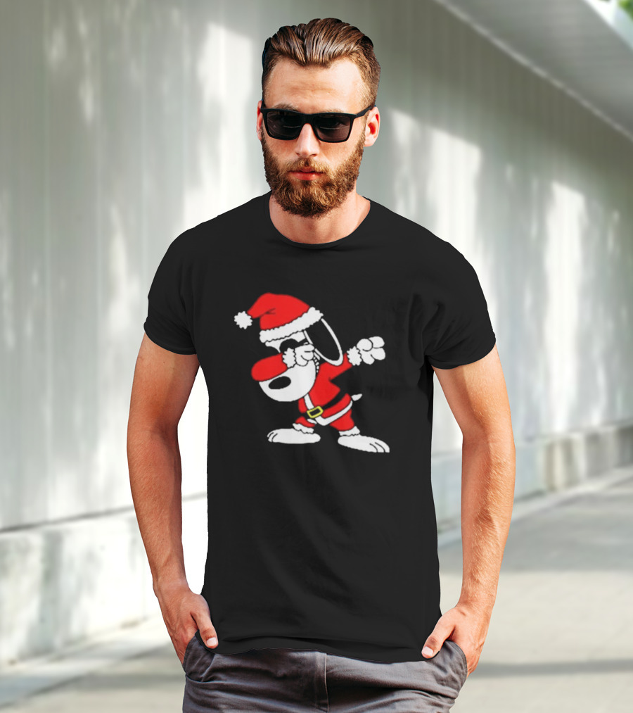 Snoopy Joe Cool Stylish Santa Christmas Dabbing Ugly T-Shirt