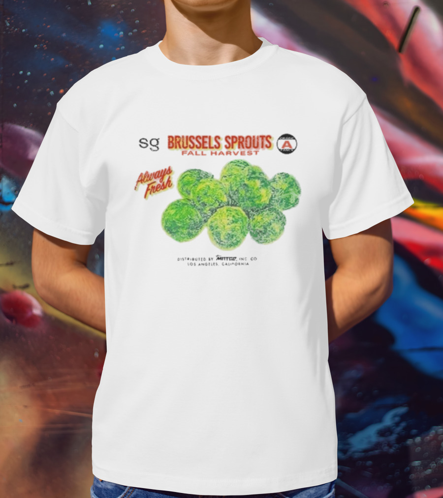 Sweetgreen X MNTGE Brussels Sprouts Fall Harvest Always Fresh Los Angeles California T-Shirt