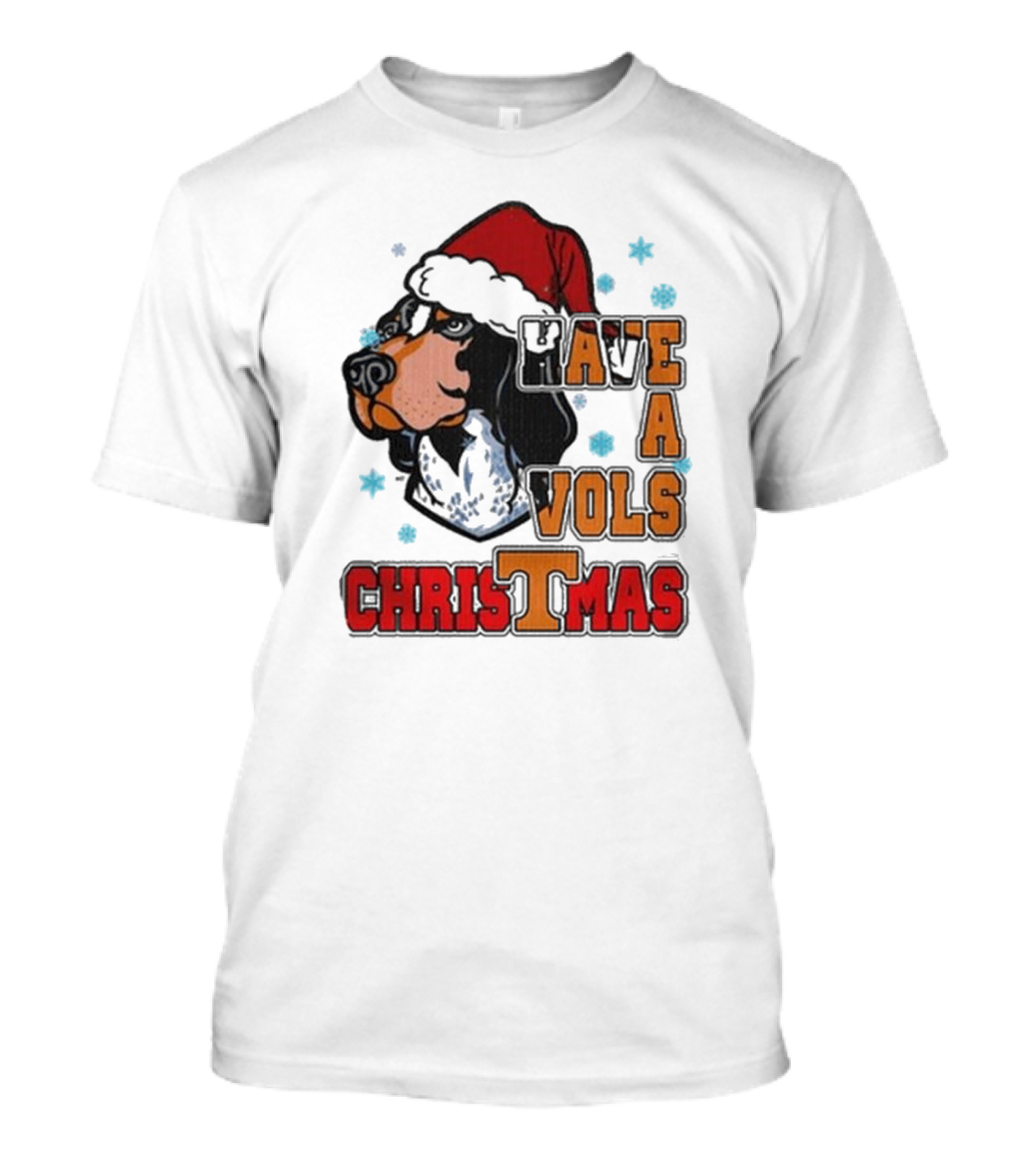Have A Vols Christmas With Tennessee Volunteers Dog Santa Hat T-Shirt