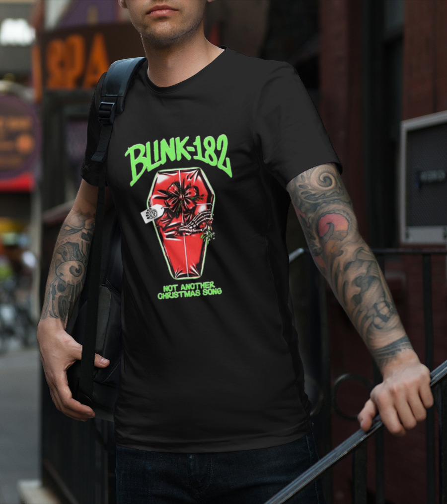 Blink-182 Not Another Christmas Song Coffin Gift T-Shirt