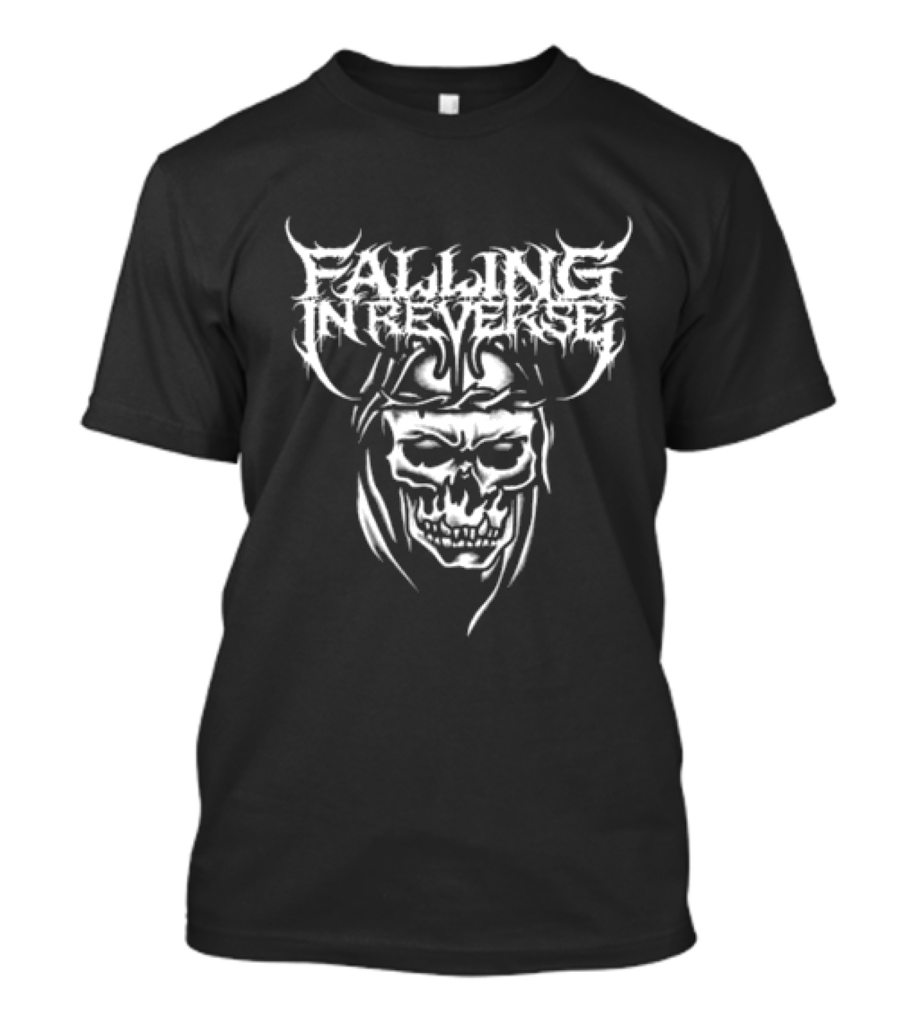 Falling In Reverse Skull Graphic Black T-Shirt