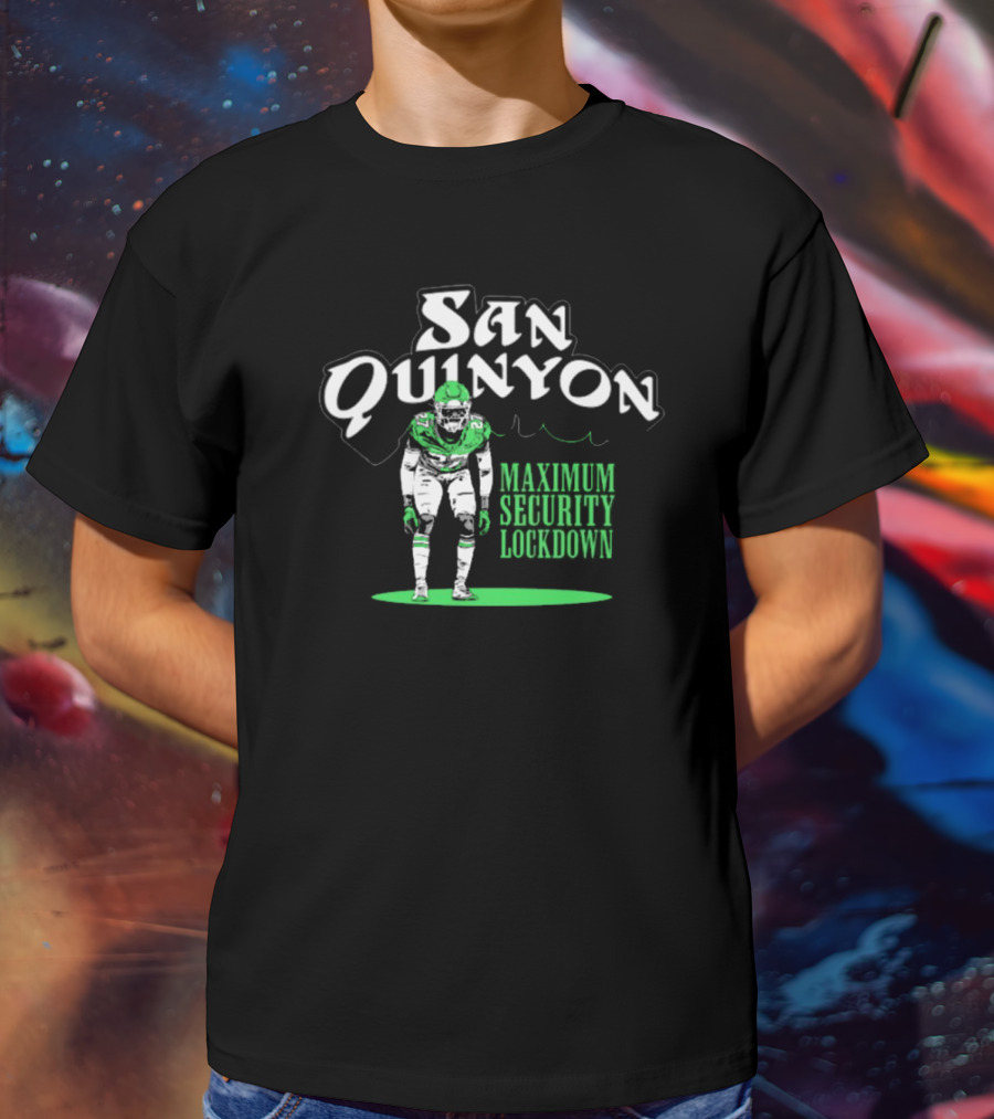 San Quinyon Maximum Security Lockdown Philadelphia Eagles NFL Football T-Shirt