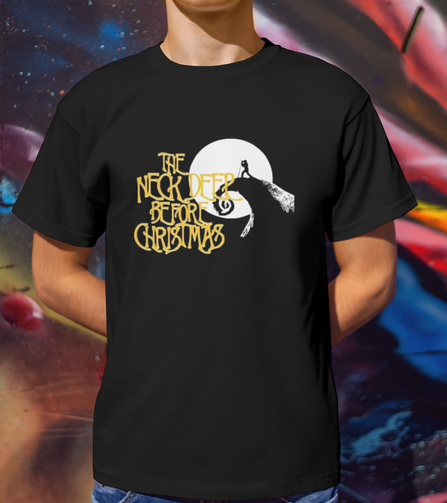 The Neck Deep Before Christmas Moonlit Cliff Scene T-Shirt