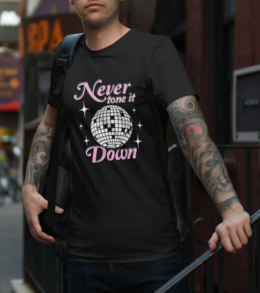 Never Tone It Down Disco Ball Sparkle Ilona Maher T-Shirt