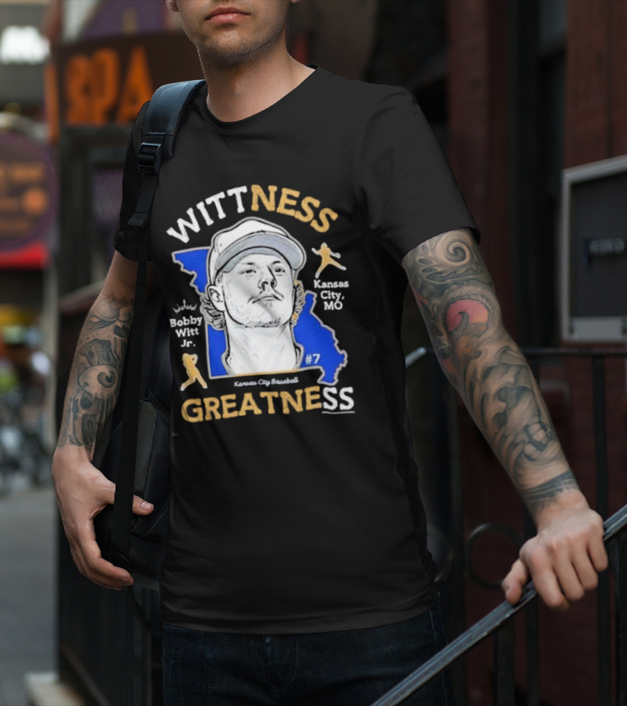 Wittness Greatness Bobby Witt Jr. Kansas City Baseball #7 Kansas City MO T-Shirt