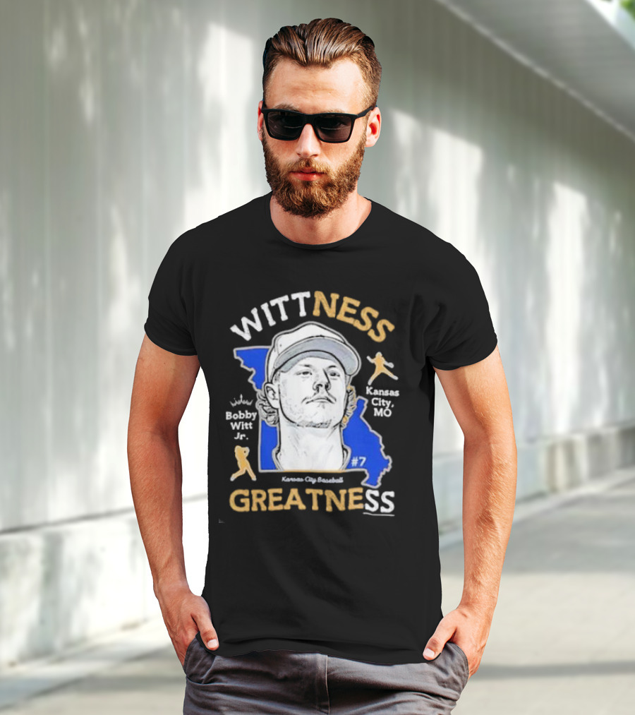 Wittness Greatness Bobby Witt Jr. Kansas City Baseball #7 Kansas City MO T-Shirt