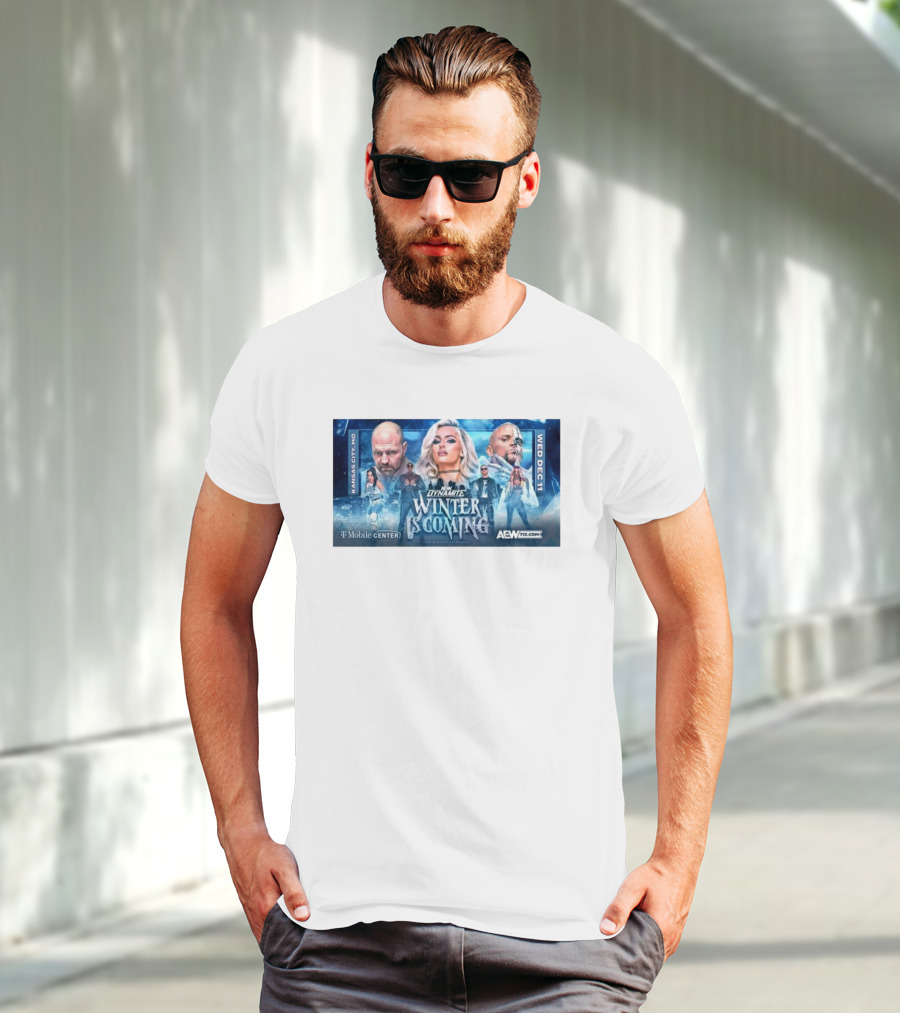 AEW Dynamite Winter Is Coming Kansas City Featuring Mariah May Jon Moxley Darby Allin Kris Statlander Bobby Lashley Orange Cassidy Mercedes Moné Dec 11 T-Mobile Center T-Shirt