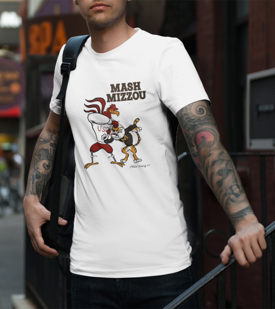Mash Mizzou South Carolina Gamecocks Vs. Missouri Tigers USC T-Shirt