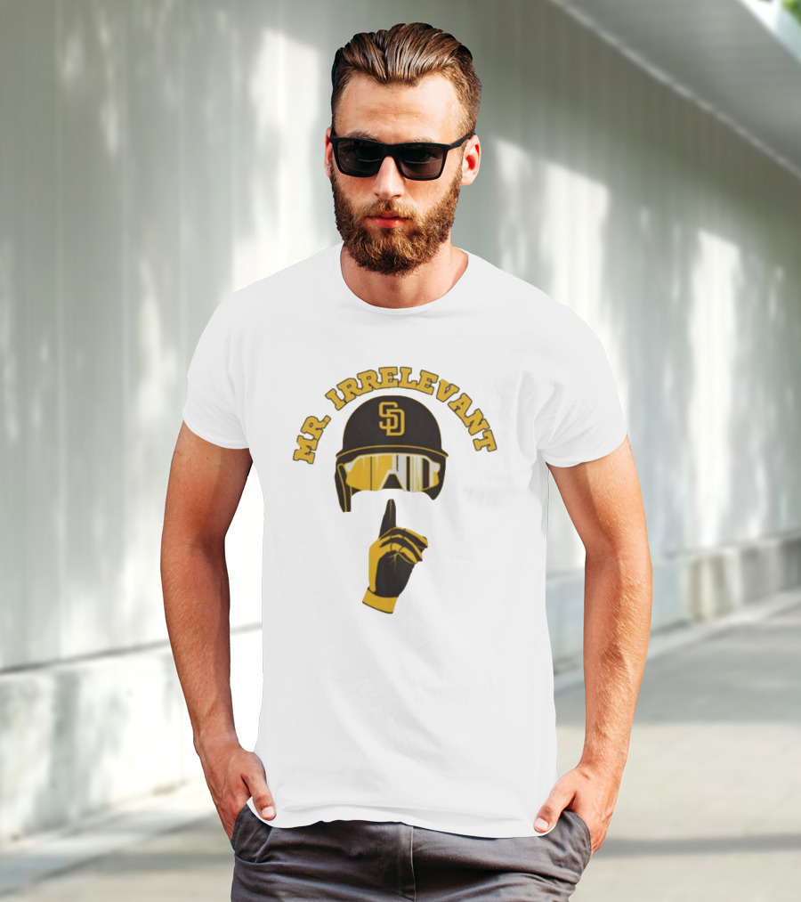 Mr Irrelevant SD Baseball Helmet And Finger Gesture T-Shirt