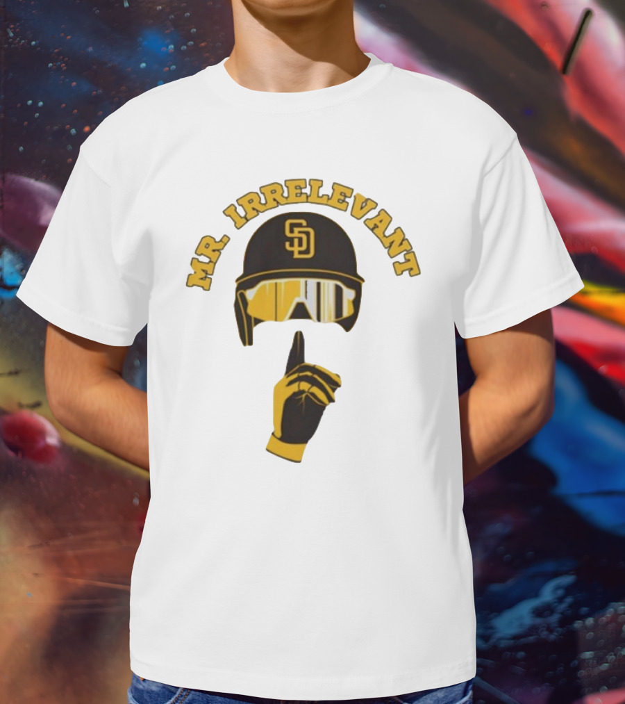 Mr Irrelevant SD Baseball Helmet And Finger Gesture T-Shirt