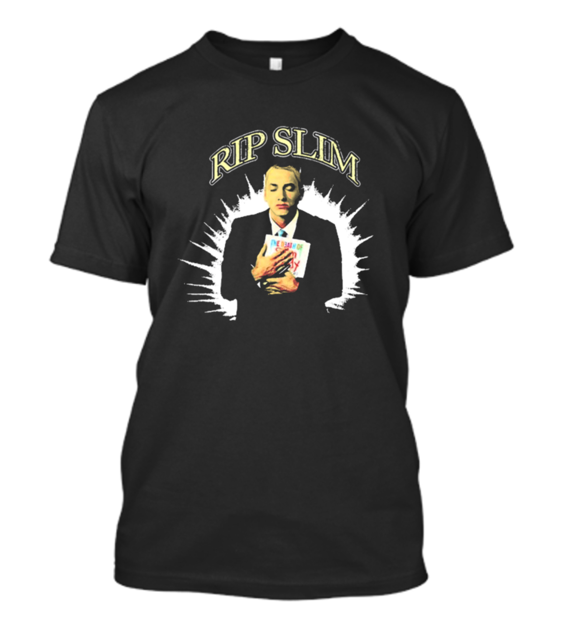 RIP Slim Shady Eminem Holding Album Cover T-Shirt