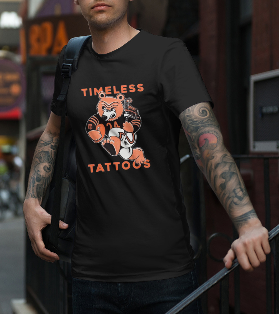 Timeless Tattoos Chicago Bears Football Bear T-Shirt