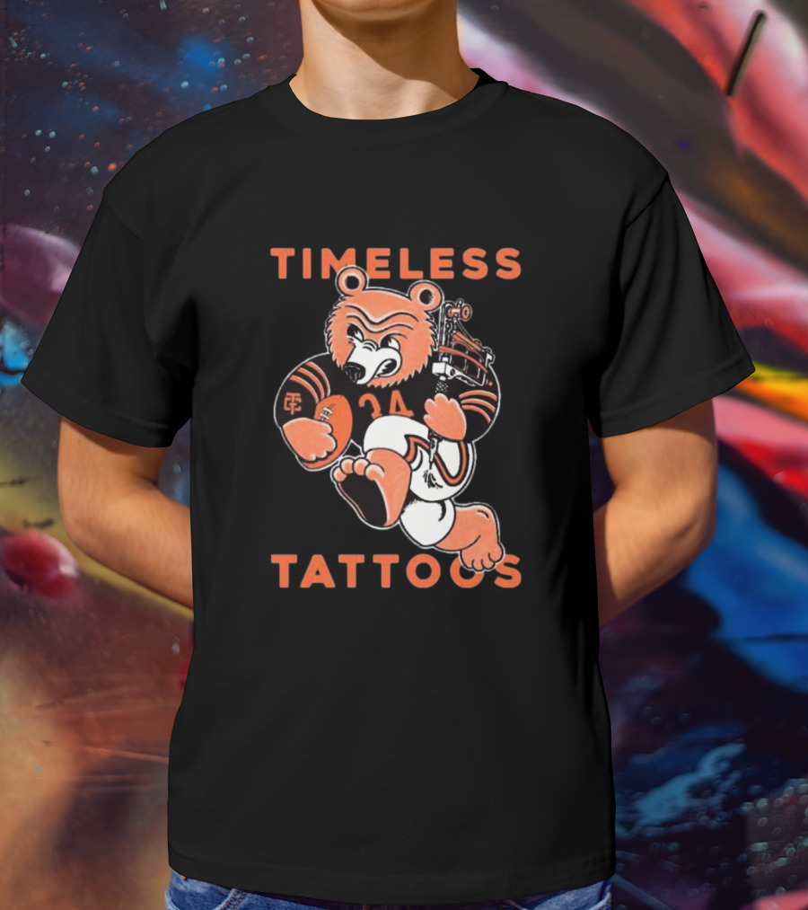 Timeless Tattoos Chicago Bears Football Bear T-Shirt