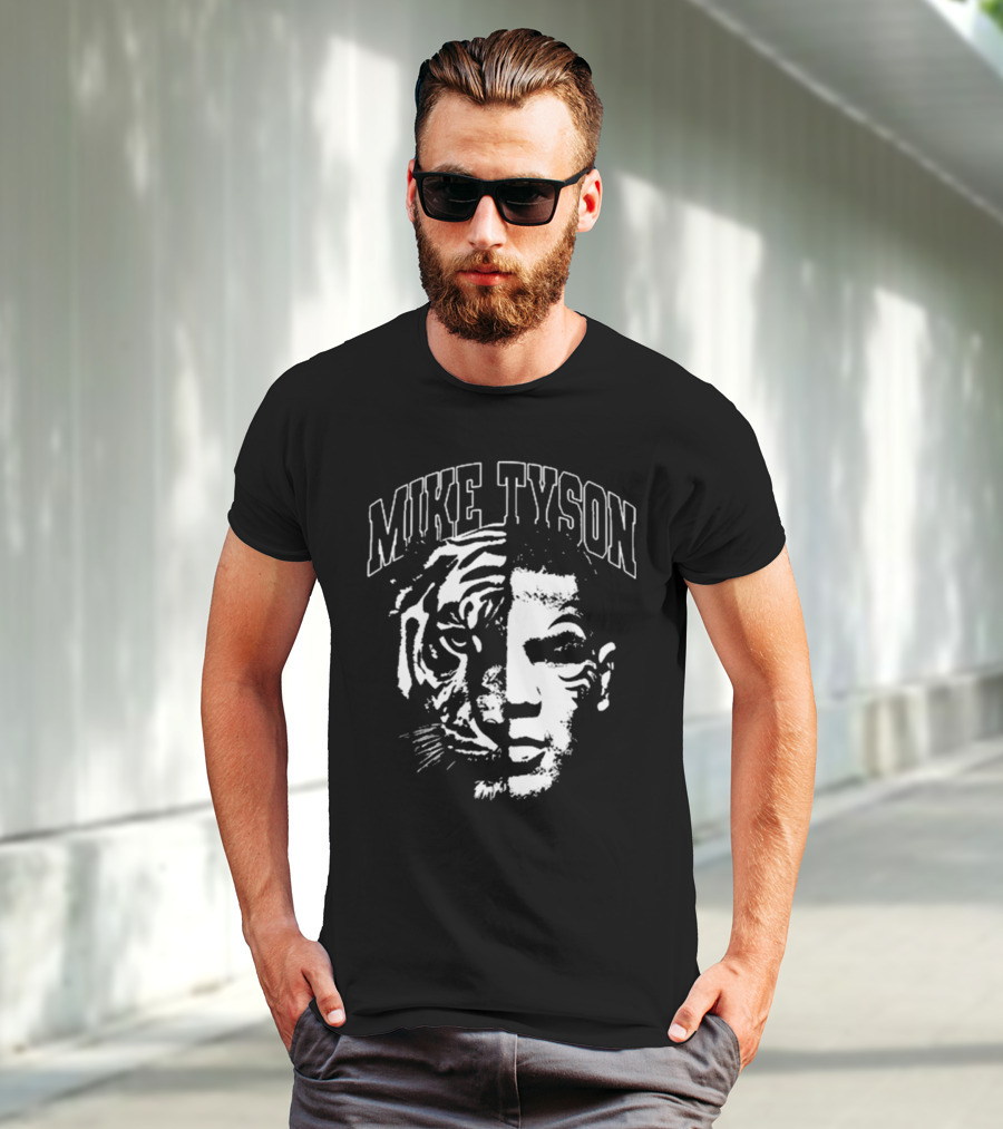 Mike Tyson Tiger Split Face T-Shirt