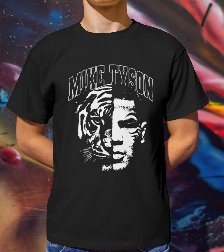 Mike Tyson Tiger Split Face T-Shirt