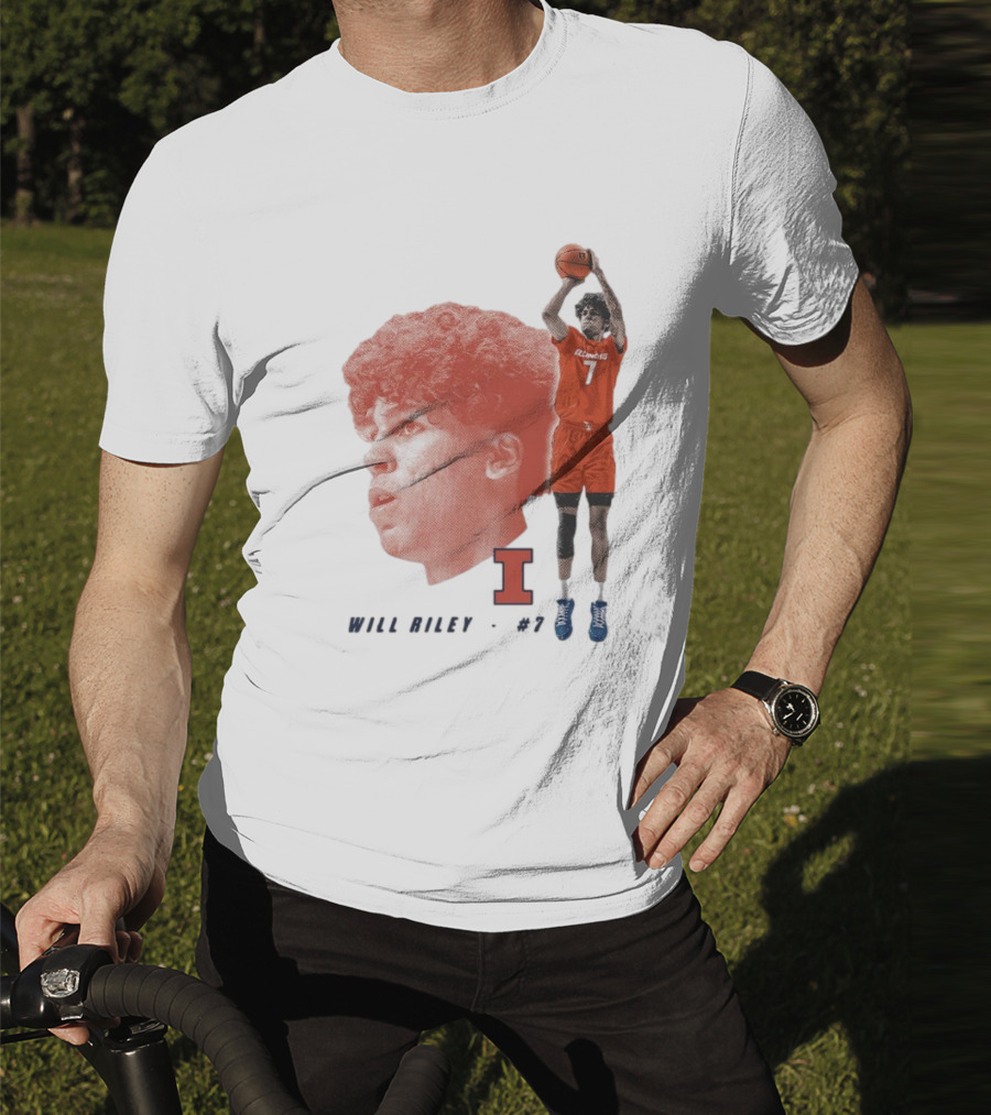 Will Riley #7 Illinois Fighting Illini Big Ten Iconic T-Shirt