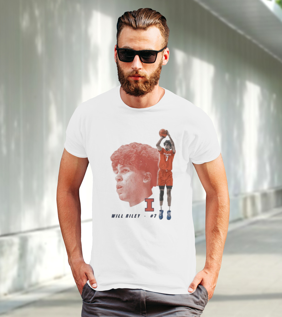 Will Riley #7 Illinois Fighting Illini Big Ten Iconic T-Shirt
