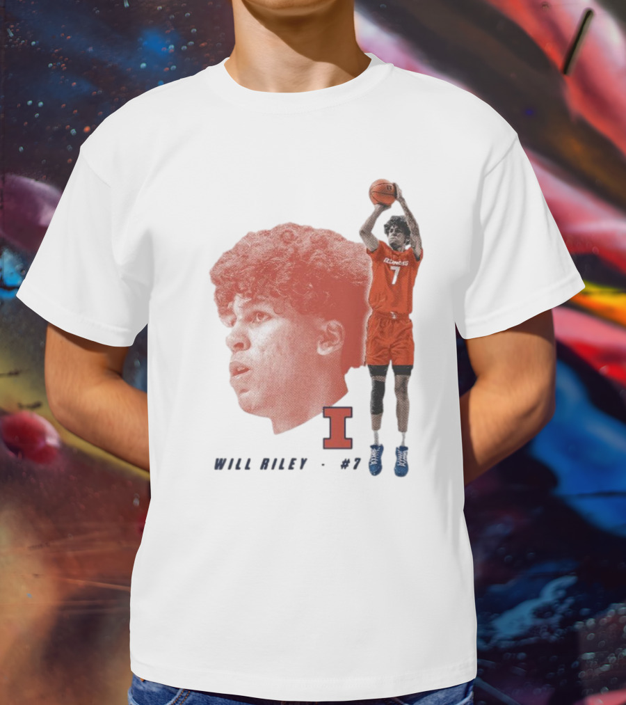 Will Riley #7 Illinois Fighting Illini Big Ten Iconic T-Shirt