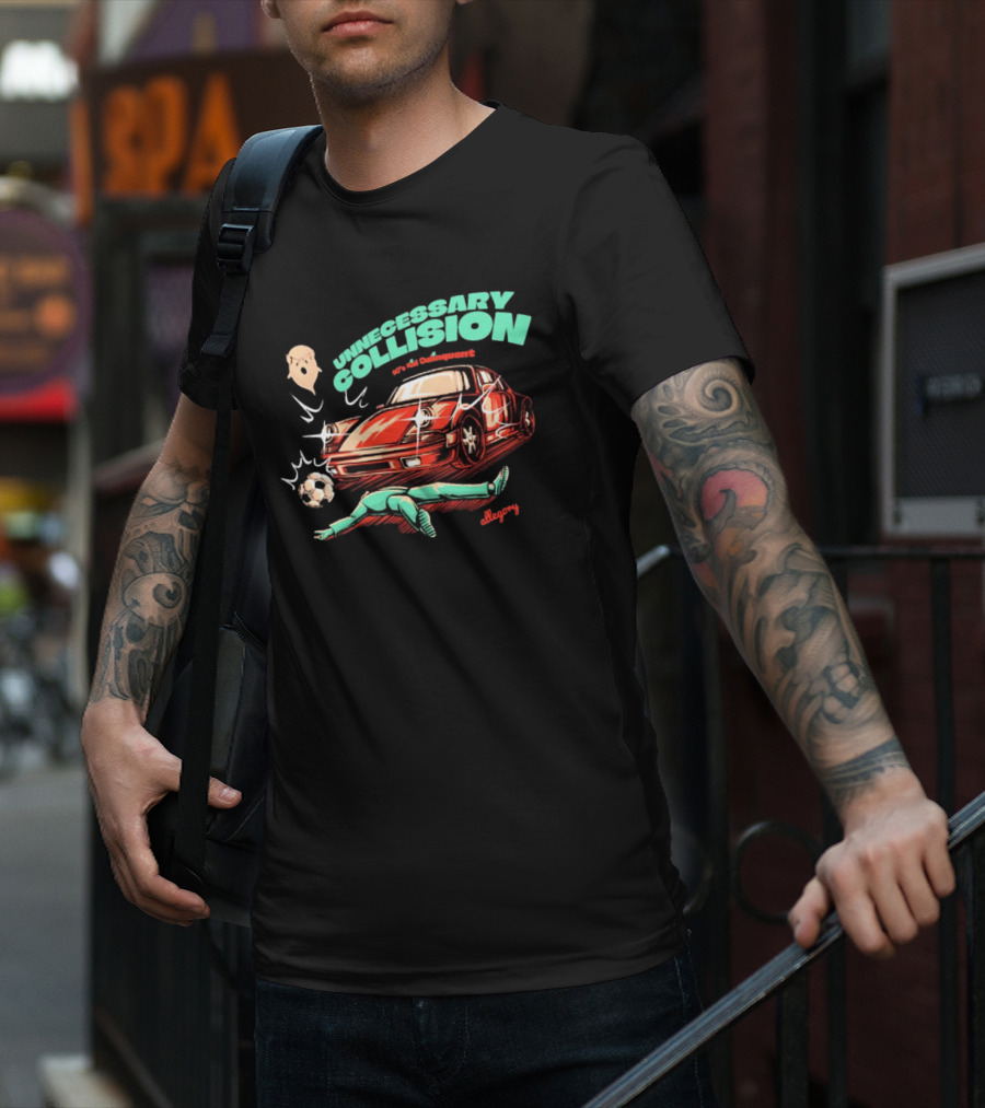 Unnecessary Collision Allegory 90’s Delinquent Soccer Crash T-Shirt