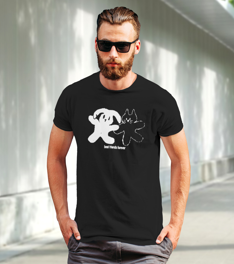 Angeltype Best Friends Furever Puppy And Kitten Duo T-Shirt