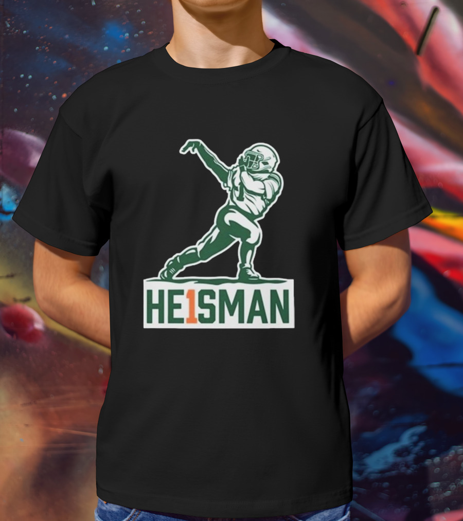 HE1SMAN Football Pose With Jersey Number One T-Shirt