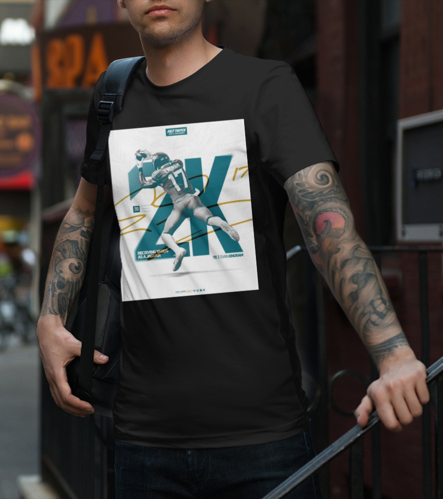 Jacksonville Jaguars TE Evan Engram 2K Receiving Yards As A Jaguar T-Shirt