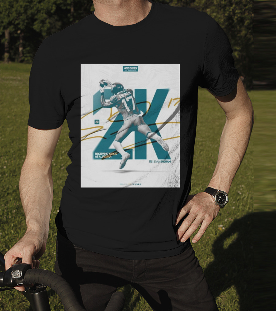 Jacksonville Jaguars TE Evan Engram 2K Receiving Yards As A Jaguar T-Shirt