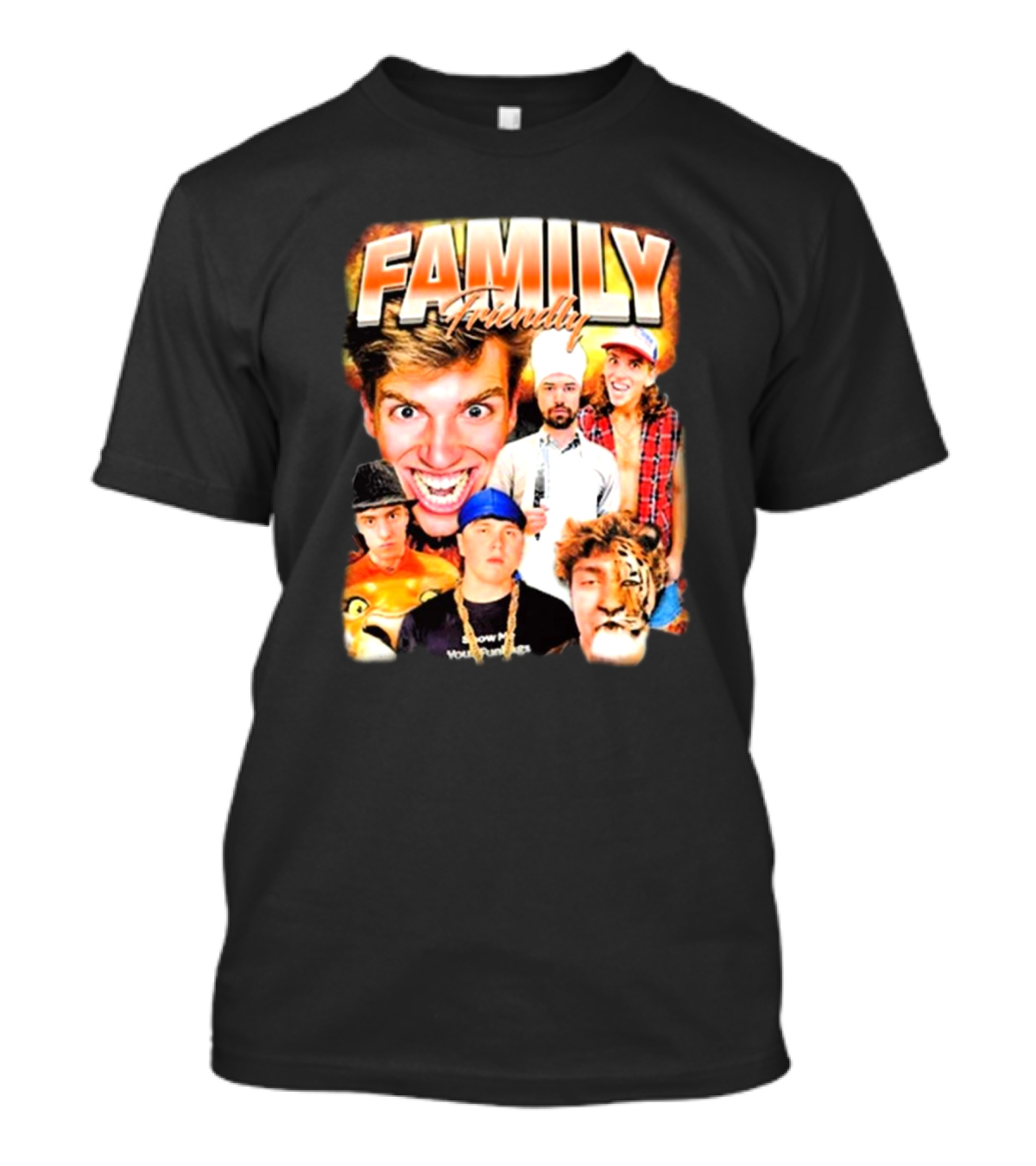 FAMILY Friendly YouTube Year One Photos Comedy Collage T-Shirt