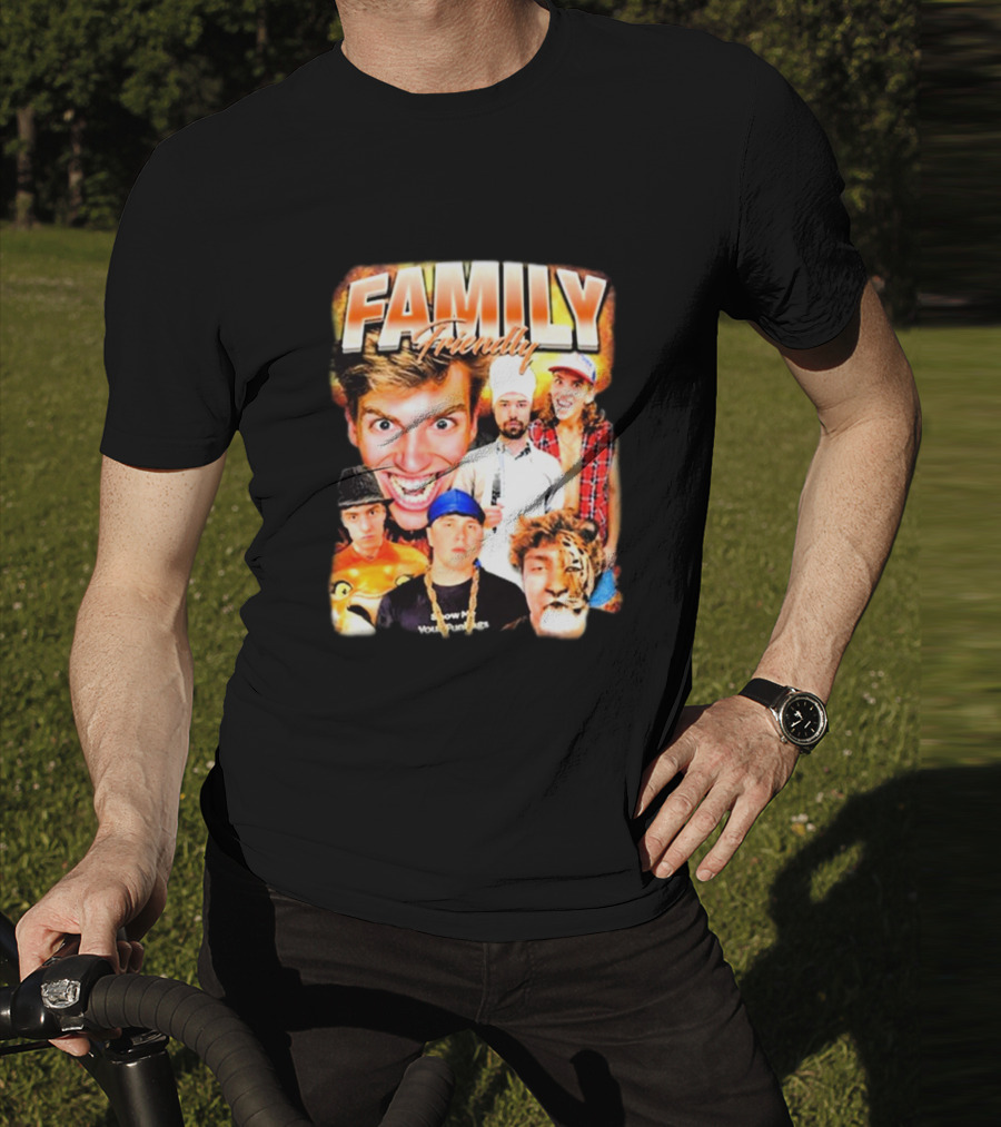 FAMILY Friendly YouTube Year One Photos Comedy Collage T-Shirt