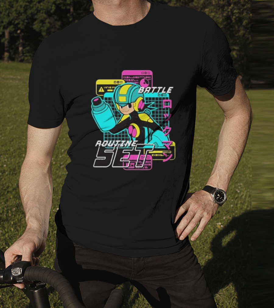 Mega Man EXE Battle Routine Set Virus EXE Control T-Shirt