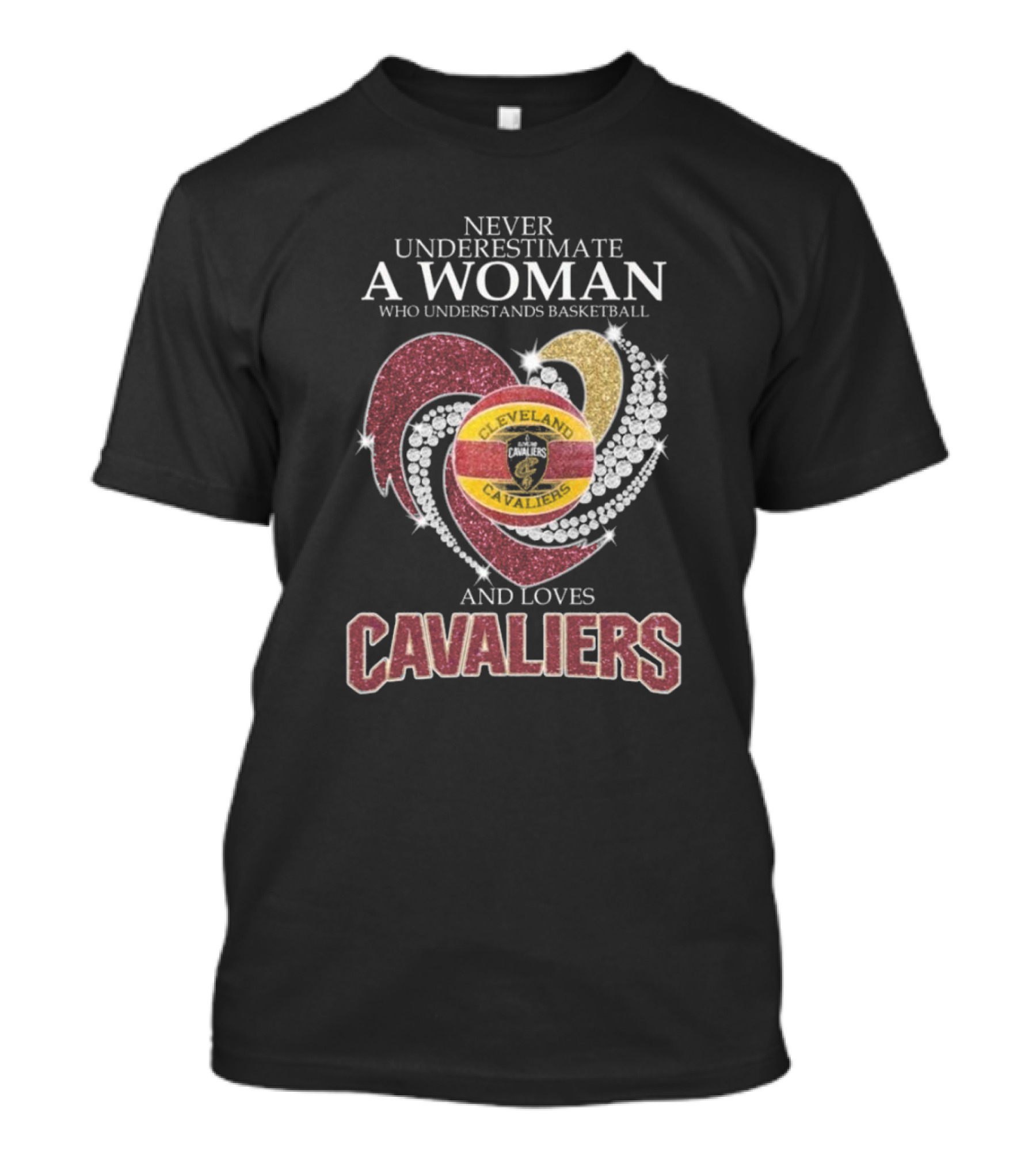 Never Underestimate A Woman Who Understands Basketball And Loves Cleveland Cavaliers T-Shirt